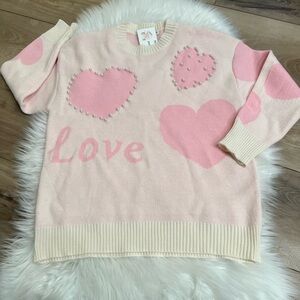 Pearl love heart sweater
